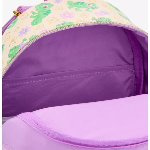Loungefly Disney Tangled Pascal Dress AOP Expressions Mini Backpack NEW main image 10